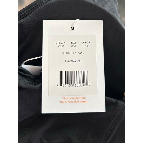 Andie Swim The Havana Bikini Top in Black XXXL NWT - Picture 6 of 7